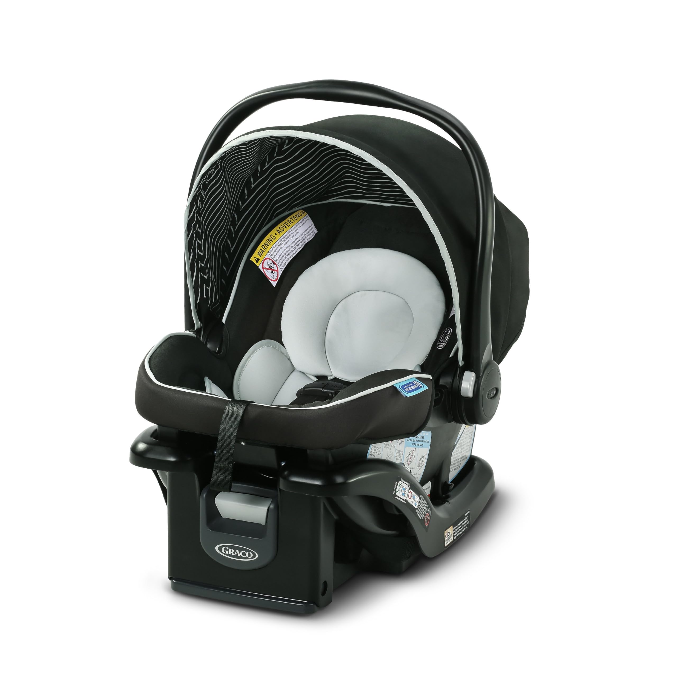 Graco SnugRide Lite LX Infant Car Seat, Lightweight Rear-Facing Seat for Babies 4–30 lb, 4-Position Adjustable Base, LATCH Installation & ProtectPlus Engineered, Studio